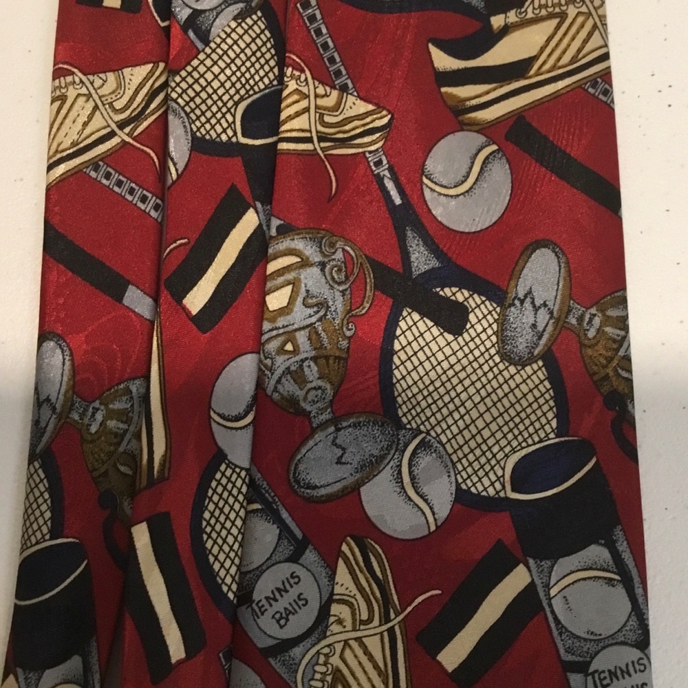 Vintage Duomo Milano Tennis Tie Handmade Tennis Sport - Picture 3 of 7